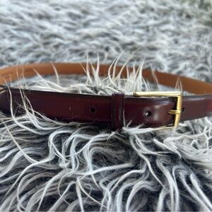 Martin Dingman Men's Brown Red Hand Burnished Leather Belt Sz 38 Made America.